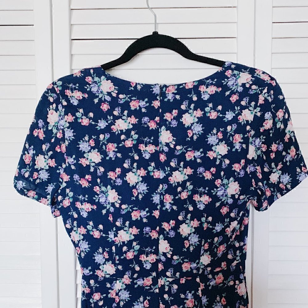 KTK Blue Floral‎ Short Sleeve Playsuit Romper S​​​​​​​​​​​​​​​​​​​​​​​​​​​​​​ - Picture 5 of 6